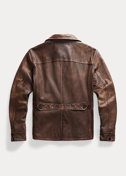 Brown Men’s Ralph Lauren Leather Car Coats Brown Men’s Ralph Lauren Leather Car Coats
