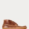 Brown Men’s Ralph Lauren Leather Chukka-Style Moccasin Boots Brown Men’s Ralph Lauren Leather Chukka-Style Moccasin Boots