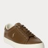 Brown Men’s Ralph Lauren Longwood Leather Sneakers Brown Men’s Ralph Lauren Longwood Leather Sneakers