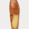 Brown Men’s Ralph Lauren Reynold Leather Driver Casual Shoes