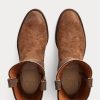 Brown Men’s Ralph Lauren Roughout Suede & Leather Boots