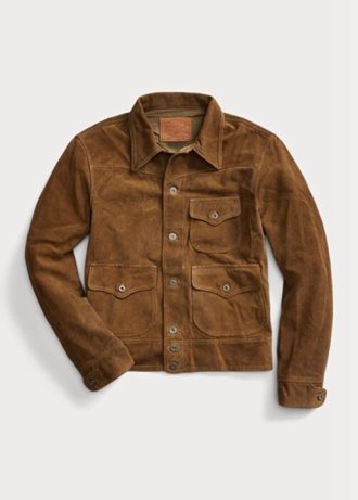 Brown Men’s Ralph Lauren Roughout Suede Jackets