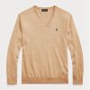 Brown Men’s Ralph Lauren Slim Fit Textured Cotton Jumper Sweaters