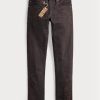 Brown Men’s Ralph Lauren Slim Narrow Fit Black Resin Rinse Jeans