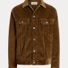 Brown Men’s Ralph Lauren Stretch Corduroy Trucker Jackets Brown Men’s Ralph Lauren Stretch Corduroy Trucker Jackets
