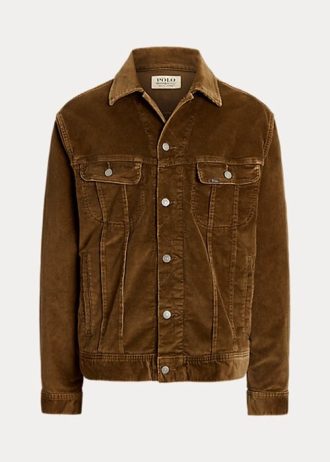Brown Men’s Ralph Lauren Stretch Corduroy Trucker Jackets