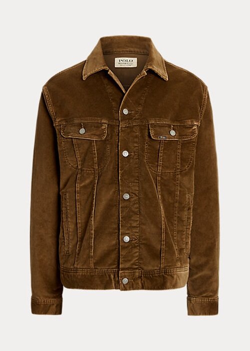 Brown Men’s Ralph Lauren Stretch Corduroy Trucker Jackets Brown Men’s Ralph Lauren Stretch Corduroy Trucker Jackets