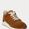Brown Men’s Ralph Lauren Trackster 200 Harris Tweed® Sneakers