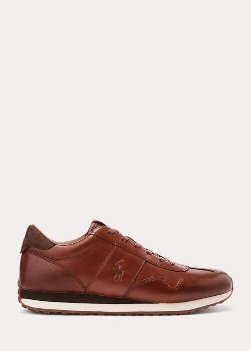 Brown Men’s Ralph Lauren Train 85 Leather Sneakers Brown Men’s Ralph Lauren Train 85 Leather Sneakers