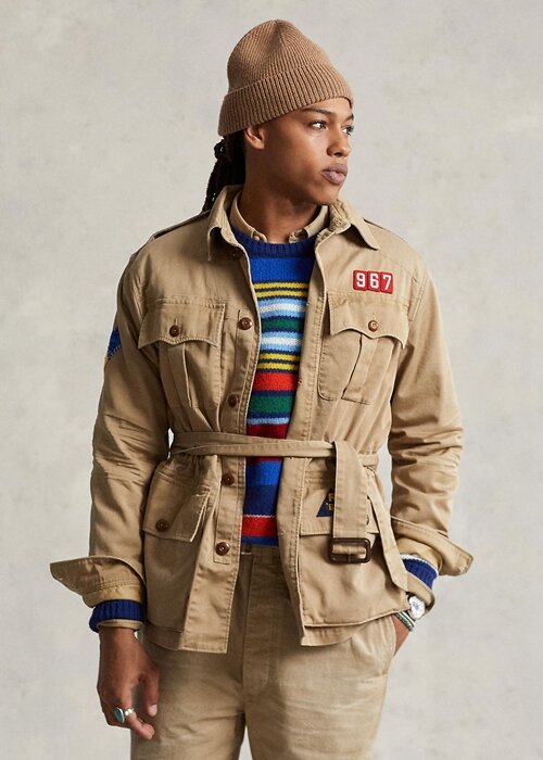 Brown Men’s Ralph Lauren Twill Belted Jackets Brown Men’s Ralph Lauren Twill Belted Jackets