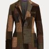 Brown / Olive Women’s Ralph Lauren Hailey Patchwork Tweed Jackets