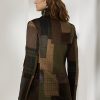 Brown / Olive Women’s Ralph Lauren Hailey Patchwork Tweed Jackets