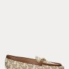 Brown Women’s Ralph Lauren Averi II Monogram Jacquard Loafers