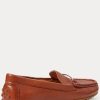 Brown Women’s Ralph Lauren Briony Leather Driver Loafers