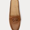 Brown Women’s Ralph Lauren Brynn Burnished Leather Driver Flat Shoes