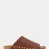 Brown Women’s Ralph Lauren Calfskin Leather Rivet Sandals Brown Women’s Ralph Lauren Calfskin Leather Rivet Sandals