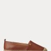 Brown Women’s Ralph Lauren Cameryn IV Tumbled Leather Flat Shoes Brown Women’s Ralph Lauren Cameryn IV Tumbled Leather Flat Shoes