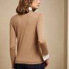 Brown Women’s Ralph Lauren Collared Cashmere Sweaters