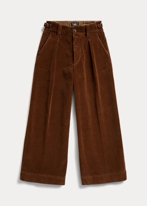 Brown Women’s Ralph Lauren Cropped Corduroy Wide-Leg Pants Brown Women’s Ralph Lauren Cropped Corduroy Wide-Leg Pants