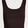 Brown Women’s Ralph Lauren Cropped Sueded Jersey Tanks Brown Women’s Ralph Lauren Cropped Sueded Jersey Tanks
