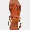 Brown Women’s Ralph Lauren Dyllon Burnished Calfskin Sandals Brown Women’s Ralph Lauren Dyllon Burnished Calfskin Sandals