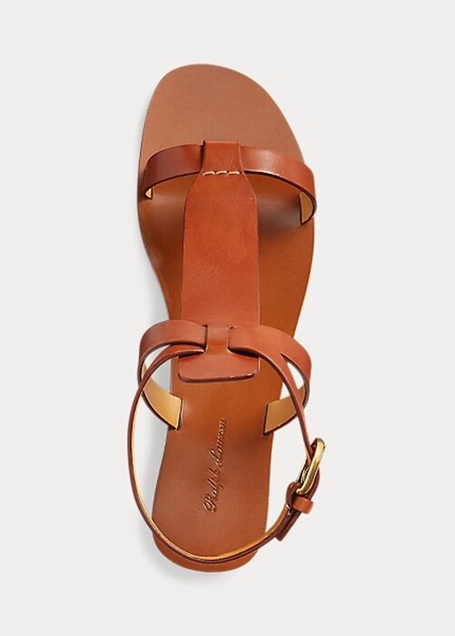 Brown Women’s Ralph Lauren Dyllon Burnished Calfskin Sandals Brown Women’s Ralph Lauren Dyllon Burnished Calfskin Sandals