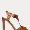 Brown Women’s Ralph Lauren Emilie Welington Calfskin Sandals