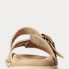 Brown Women’s Ralph Lauren Ezra Calfskin Suede Sandals
