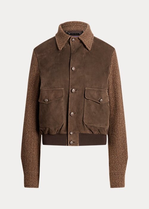 Brown Women’s Ralph Lauren Hugh Lamb-Suede & Herringbone Jackets Brown Women’s Ralph Lauren Hugh Lamb-Suede & Herringbone Jackets