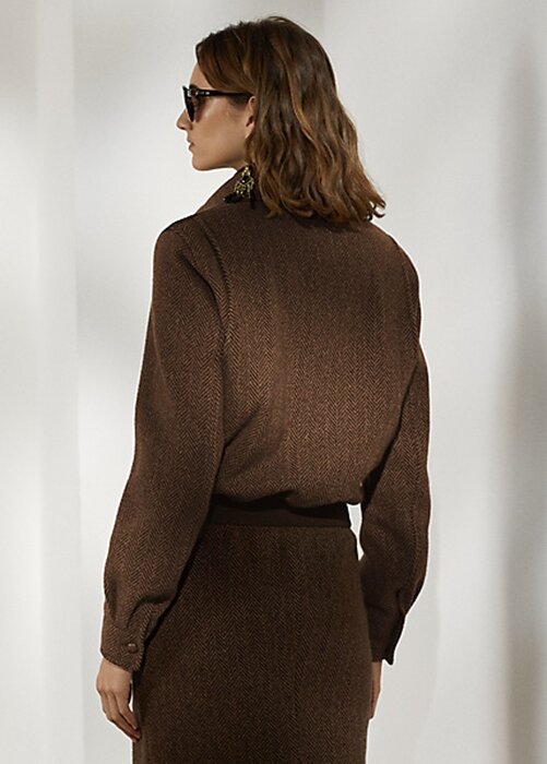 Brown Women’s Ralph Lauren Hugh Lamb-Suede & Herringbone Jackets Brown Women’s Ralph Lauren Hugh Lamb-Suede & Herringbone Jackets