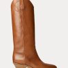 Brown Women’s Ralph Lauren Jaelynne Burnished Calfskin Tall Boots Brown Women’s Ralph Lauren Jaelynne Burnished Calfskin Tall Boots