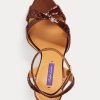 Brown Women’s Ralph Lauren Kandice Sequined Sandals