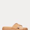 Light Yellow Women’s Ralph Lauren Kelsie Nappa Leather & Suede Slippers