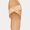 Brown Women’s Ralph Lauren Kelsie Nappa Leather & Suede Sandals