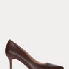Brown Women’s Ralph Lauren Lanette Burnished Leather Heels Brown Women’s Ralph Lauren Lanette Burnished Leather Heels