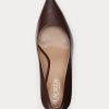 Brown Women’s Ralph Lauren Lanette Burnished Leather Heels Brown Women’s Ralph Lauren Lanette Burnished Leather Heels