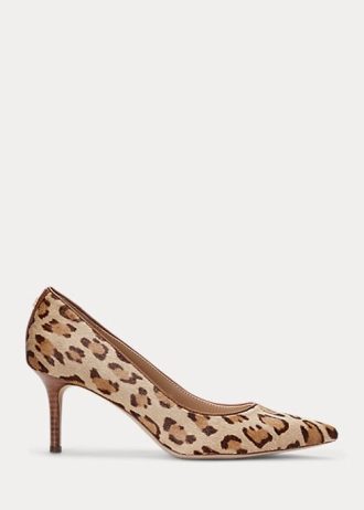 Brown Women’s Ralph Lauren Lanette Haircalf Heels