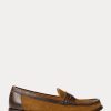 Brown Women’s Ralph Lauren Leather-Trim Suede Penny Loafers Brown Women’s Ralph Lauren Leather-Trim Suede Penny Loafers
