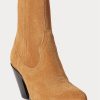 Brown Women’s Ralph Lauren Lowrey Suede Cowboy Boots
