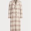 Brown Women’s Ralph Lauren Plaid Wool-blend   Coats