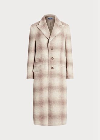 Brown Women’s Ralph Lauren Plaid Wool-blend   Coats
