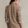 Brown Women’s Ralph Lauren Plaid Wool-Linen Tweed Jackets