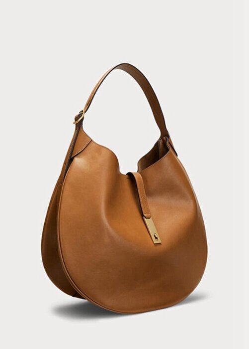 Brown Women’s Ralph Lauren Polo Id Calfskin Medium Shoulder Bags Brown Women’s Ralph Lauren Polo Id Calfskin Medium Shoulder Bags