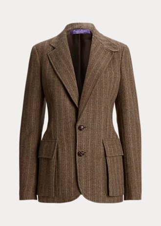 Brown Women’s Ralph Lauren Preston Herringbone Jackets