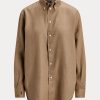 Brown Women’s Ralph Lauren Relaxed Fit Linen Shirts
