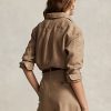 Brown Women’s Ralph Lauren Relaxed Fit Linen Shirts