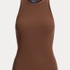 Brown Women’s Ralph Lauren Ribbed Cotton Tanks Brown Women’s Ralph Lauren Ribbed Cotton Tanks