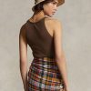 Brown Women’s Ralph Lauren Ribbed Cotton Tanks Brown Women’s Ralph Lauren Ribbed Cotton Tanks
