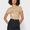 Brown Women’s Ralph Lauren Round Neck Logo T Shirts