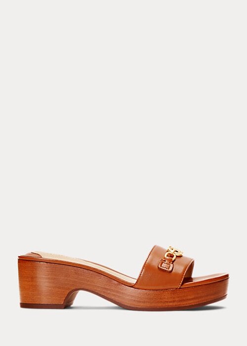 Brown Women’s Ralph Lauren Roxanne Nappa Leather Sandals Brown Women’s Ralph Lauren Roxanne Nappa Leather Sandals